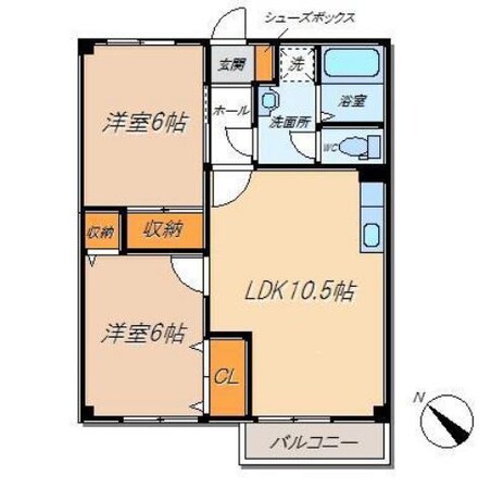 パティオ中川原の物件間取画像